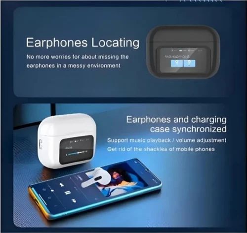 AirPods Pro 2 Touch Screen Display Wireless Earbuds with ANC & Smart Case (Premium Sound + Long Battery)