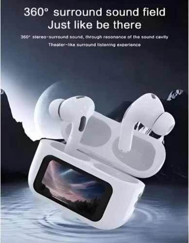 AirPods Pro 2 Touch Screen Display Wireless Earbuds with ANC & Smart Case (Premium Sound + Long Battery)
