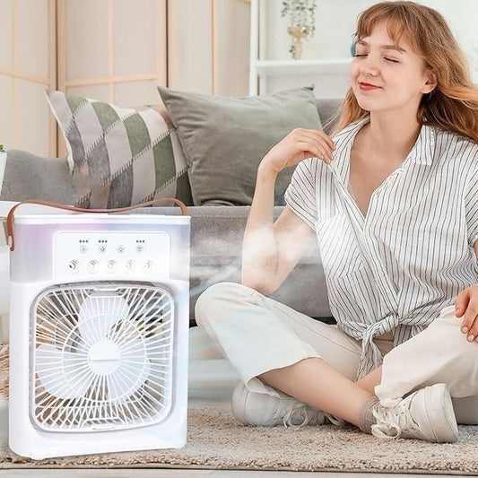 🔥 Multifunction Water Spray Mist Fan – Portable Mini Air Cooler