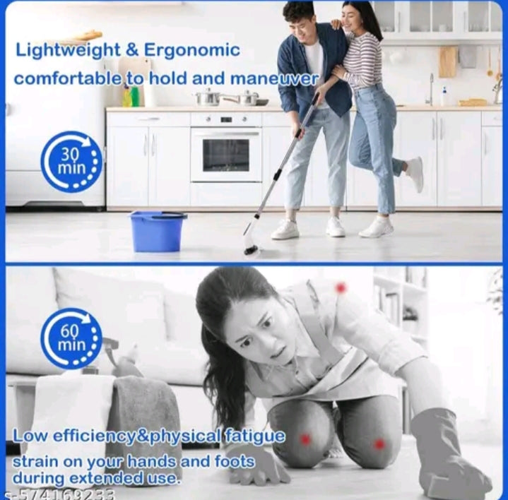 360° Electric Spin Scrubber – Powerful Cordless Cleaning Brush for Bathroom & Kitchen